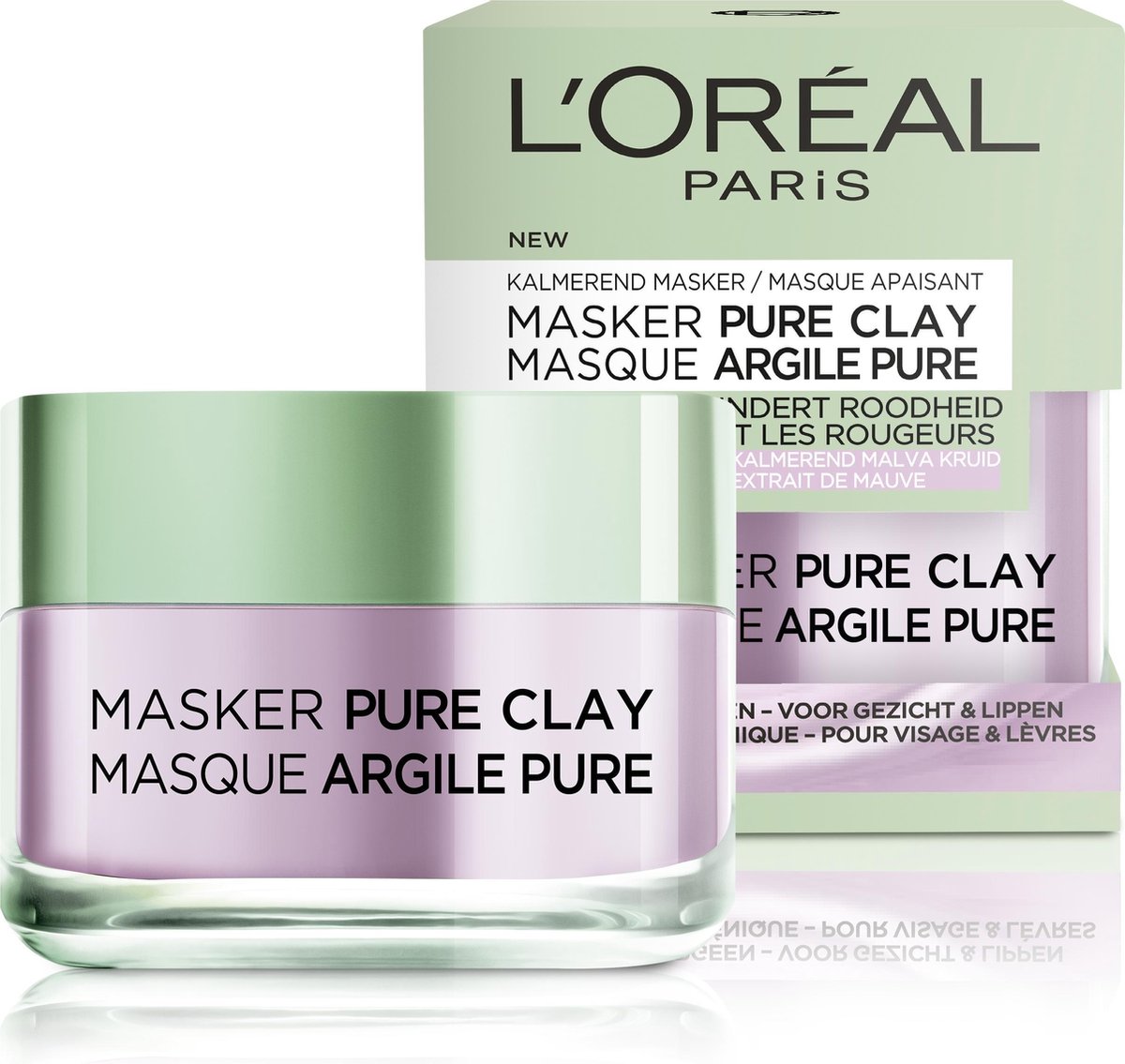 L'Oréal Paris Skin Expert Pure Clay Anti-roodheid kalmerend gezichtsmasker  - 50 ml | bol