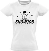 Snowjob Dames t-shirt  | christmas | xmas | kerst | sneeuwpop | grappig | Wit