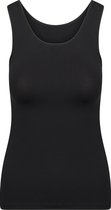 RJ Bodywear Pure Color dames top (1-pack) - hemdje met brede banden - zwart - Maat: 3XL