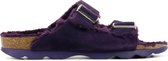 Mace Pantoffels Dames Sloffen / Instappers - Suède - Harde zool - Open hiel - M1055 - Paars - Maat 38
