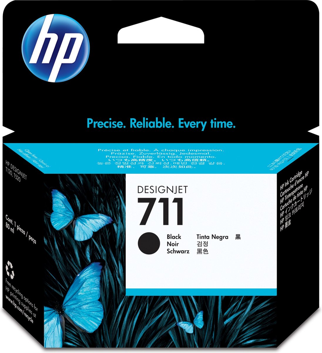 HP 711 - Inktcartridge / Zwart / Hoge Capaciteit