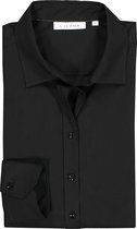ETERNA dames blouse modern classic, stretch, zwart -  Maat: 42
