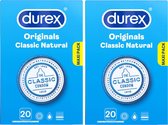 Durex Condooms Classic Natural - 2 x 20 stuks