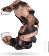 Scrunchie band leopard geschikt voor Fitbit Versa (1, 2, Lite)