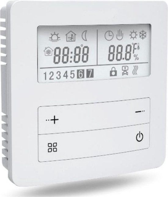 voor vloerverwarming TH26, 16A, vloer/ruimte sensor, programmeerbaar | bol.com