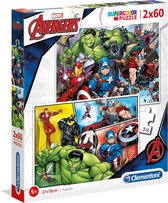 Clementoni Legpuzzel Marvel Avengers 2x60 Stukjes