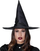 Halloween - Heksenhoed zwart voor dames - Halloween/horror/carnaval heksen verkleed hoeden
