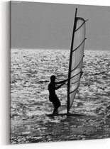 Schilderij - Windsurfer training — 60x90 cm