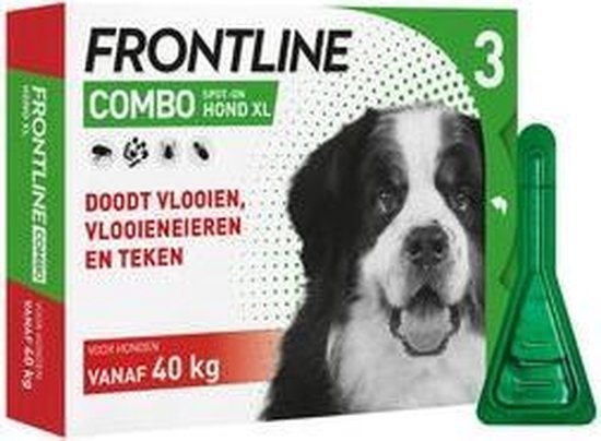 Frontline Combo - XL: van 40 tot 60 kg - Anti vlooienmiddel en tekenmiddel  - Hond - 3... | bol