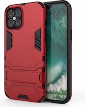 Armor Kickstand Back Cover - iPhone 12 Pro Max Hoesje - Rood