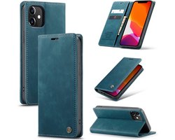 CaseMe Book Case - Geschikt voor iPhone 12 Mini Hoesje - Groen