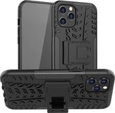 Rugged Kickstand Back Cover - iPhone 12 Pro Max Hoesje - Zwart