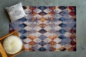 Teos Modern Vloerkleed - Blauw / Rood - 160x230 cm