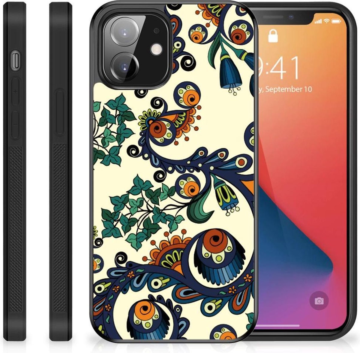 Hoesje TPU iPhone 12 Mini Barok Flower
