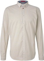 Tom Tailor Denim Lange mouw Overhemd - 1022210 Beige (Maat: XXXL)