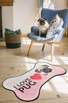 Nerge.be | I Love Pug | Decorative Vloerkleed