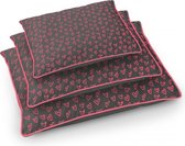 D&D Hearts petbed Grijs/roze 80x60x15CM