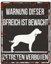 D&D Waakbord / Warning sign square rottweiler de Zwart 20x25cm