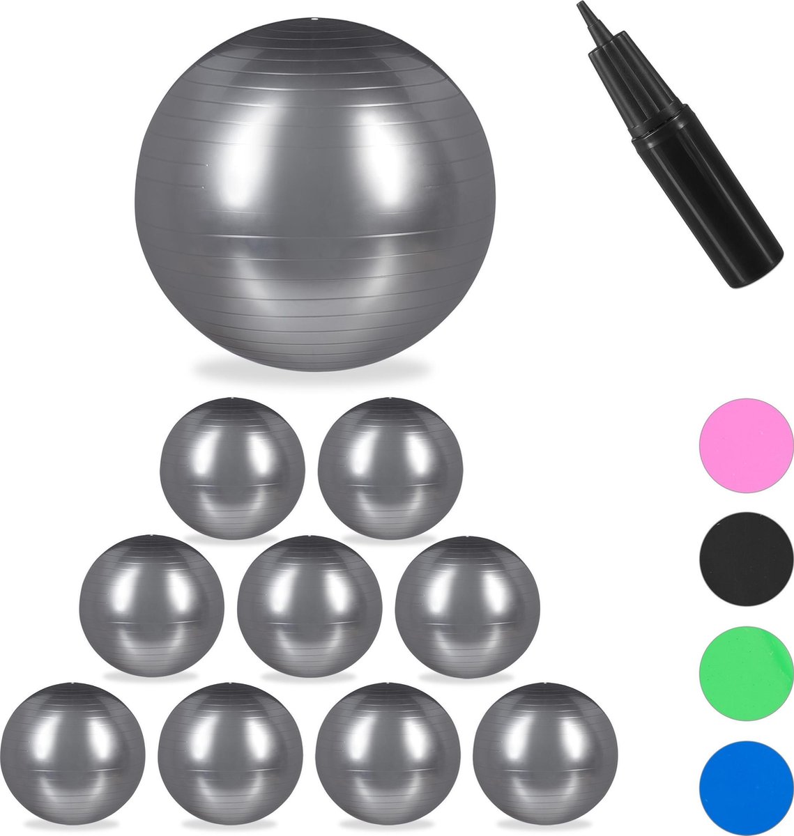 SWISS BALL | BALLON DE GYM | DIAM 75 CM | COLORIS AU CHOIX GORILLA SPORTS