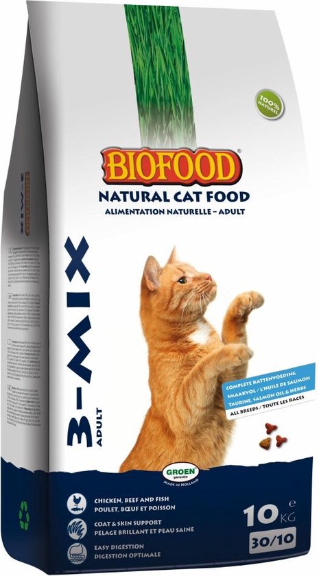 Spijsverteringsorgaan van heel veel Biofood Kat 3-Mix - Kattenvoer - 10 kg | bol.com