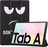 Hoes Geschikt voor Samsung Galaxy Tab A7 Hoes Luxe Hoesje Book Case - Hoesje Geschikt voor Samsung Tab A7 Hoes Cover - Don't Touch Me