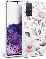 Fonu Rozen Backcase hoesje Samsung A51 - Wit