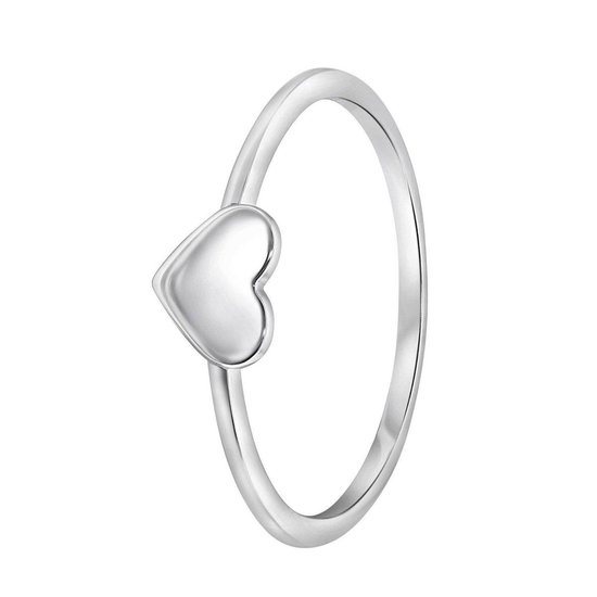Lucardi - Zilveren ring roseplated hart