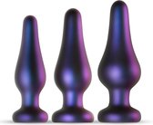 Hueman Comets Buttplug Set – Sex Toys voor Mannen En Vrouwen voor Anale Stimulatie – Set van 3 Verschillende Anaal Plugs voor Beginners en Ervaren Gebruikers – Paars
