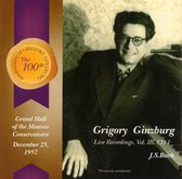 Grigor Ginzburg Live Recordings Vol. 3 Cd 1