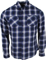 Deeluxe - Heren Overhemd  met 2 borstzakjes - Geblokt - Model Topola - Blauw