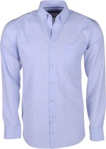 Marco Cassette - Heren Design Overhemd -  Regular Fit - Wit met blauwe print