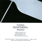 Nadia Reisenberg, Piano