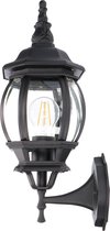 LED Tuinverlichting - Buitenlamp - Sanola Trino - E27 Fitting - Mat Zwart - Aluminium - BSE