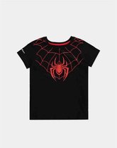 Marvel SpiderMan Kinder Tshirt -Kids 134- Miles Morales Zwart