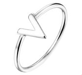 The Fashion Jewelry Collection Ring V - Zilver