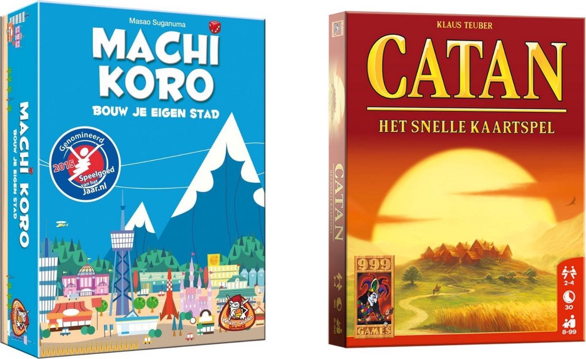 Spellenbundel - Kaartspel - 2 stuks - Machi Koro Basisspel & Catan: Het Snelle Kaartspel