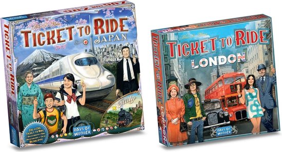 Ticket to Ride Spellenbundel - 2 stuks - Uitbreiding Japan + Italy & Pocketversie London