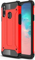Samsung Galaxy A20s Hoesje Shock Proof Hybride Back Cover Rood