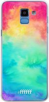 Samsung Galaxy J6 (2018) Hoesje Transparant TPU Case - Rainbow Tie Dye #ffffff