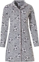 Doorknoop, fleece, dames nachthemd met lange mouwen 'pretty kitty cats'