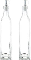 2x Verres vinaigre / bouteilles d'huile avec bec 500 ml - Zeller - Cuisine/ ustensiles de cuisine - Mettre la table - bouteilles de vinaigre - bouteilles d'huile - bouteilles en verre de dosage