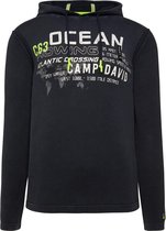 Camp David ® hoodie met artwork en breipatroon donkerblauw