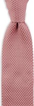 Sir Redman - gebreide stropdas - zachtroze - polyester