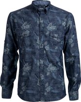 CR7 Fashion Shirt Slim Fit Blue - Maat XL