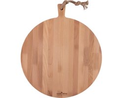 Bowls and Dishes | Puur Hout | Duurzaam | Beuken Borrelplank XL | Tapasplank | Serveerplank rond | Pizzaplank Ø 45 x 2 cm