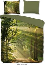 Good Morning Dekbedovertrek Woods - 200x200/220 - Bos - Groen/Multi Kleur