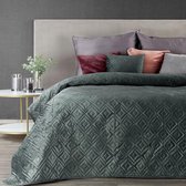 Luxe bed_deken_Brulo_Polyester_sprei_170x210 cm_Gewicht-180+70+100 GSM__donker munt