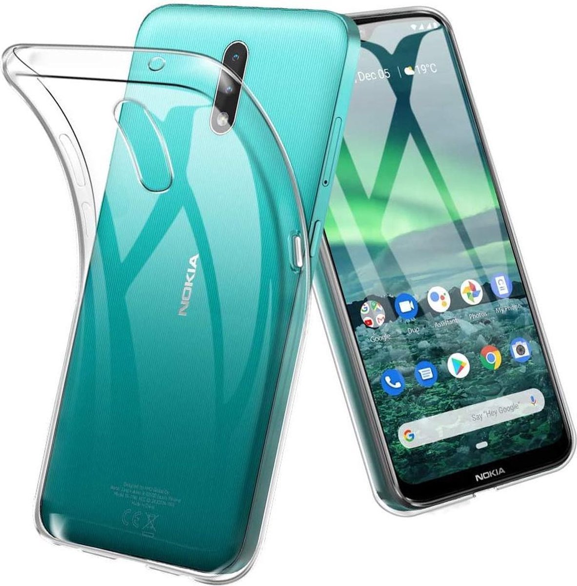 Silicone hoesje Geschikt voor: Nokia 2.3 - transparant