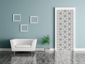Sticky Decoration - Luxe Deursticker Symmetrisch grijs-wit - op maat voor jouw deur