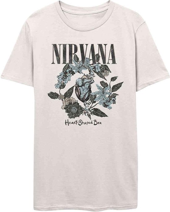Tshirt Homme Nirvana -L- Boîte En Forme De Coeur Wit | bol